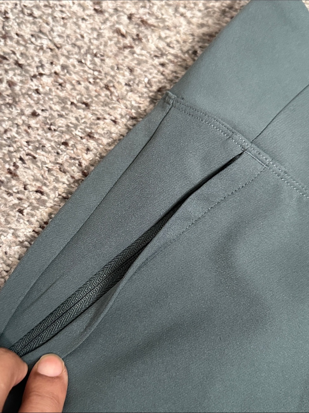 Athleta end less high rise Green Straight-Leg Dress Pants size 8T botanical - Picture 6 of 10